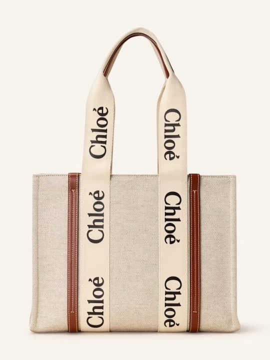 Obrázek produktu Chloé Shopper Woody Medium white - brown