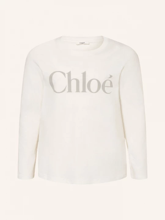 Obrázek produktu Chloé Tričko S Dlouhým Rukávem bílá / šedá