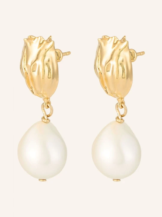Obrázek produktu Chloé Visací Náušnice Tulip zlatá / krémová