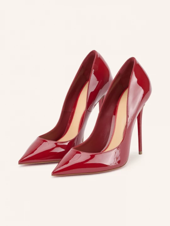 Obrázek produktu Christian Louboutin Lakované Lodičky La Pigalle tmavě červená