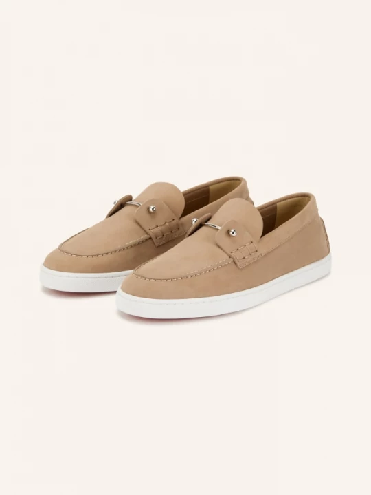Obrázek produktu Christian Louboutin Mokasyny Chambeliboat světle hnědá / stříbrná