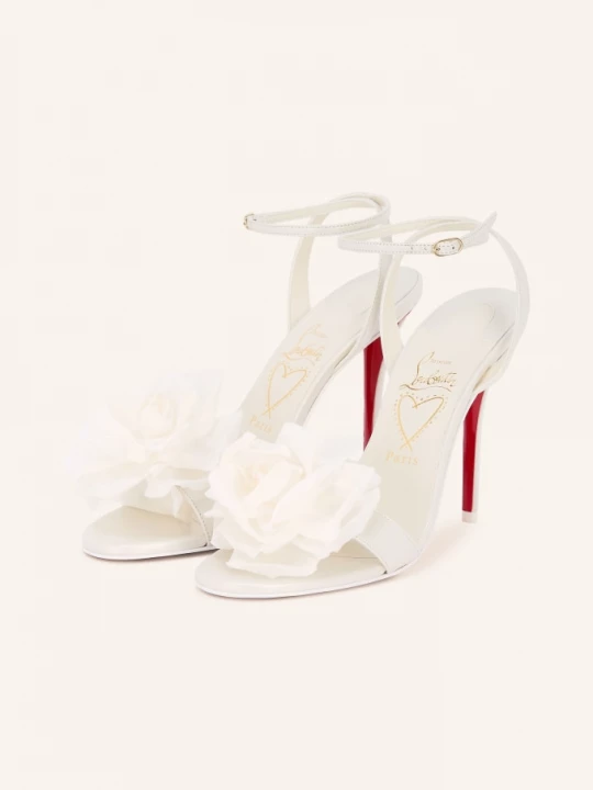 Obrázek produktu Christian Louboutin Sandály Miss Z Flora 100 bílá / zlatá