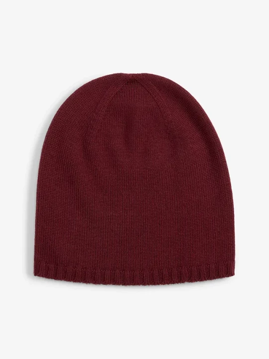 Obrázek produktu Cienka czapka beanie z wełną z merynosów BonPrix czerwony