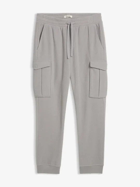 Obrázek produktu Ciepłe spodnie cargo z polarowego materiału, regular fit BonPrix szary