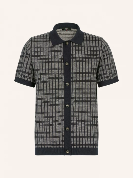 Obrázek produktu Cinque Pletená Košile Ciyaro Extra Slim Fit tmavě modrá / bílá