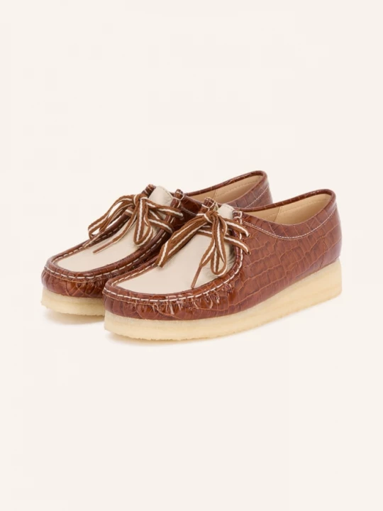 Obrázek produktu Clarks Originals Boty Na Tkaničky Wallabee hnědá / krémová