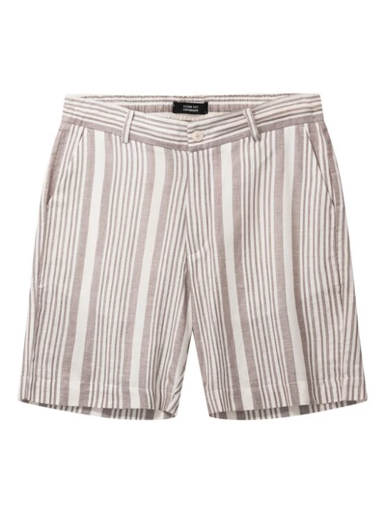 Obrázek produktu Clean Cut Copenhagen Chino kalhoty 'Barcelona Creed' tmavě béžová / bílá
