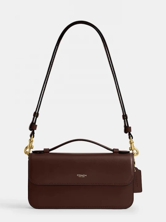 Obrázek produktu Coach crossbody kabelka dámská kožená Elora Top Handle hnědá