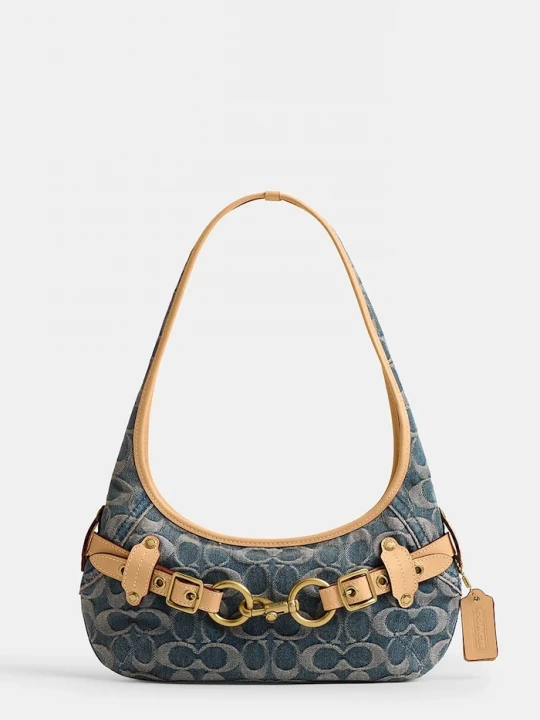 Obrázek produktu Coach hobo kabelka dámská džínová Belted Ergo Shoulder Bag 26 modrá