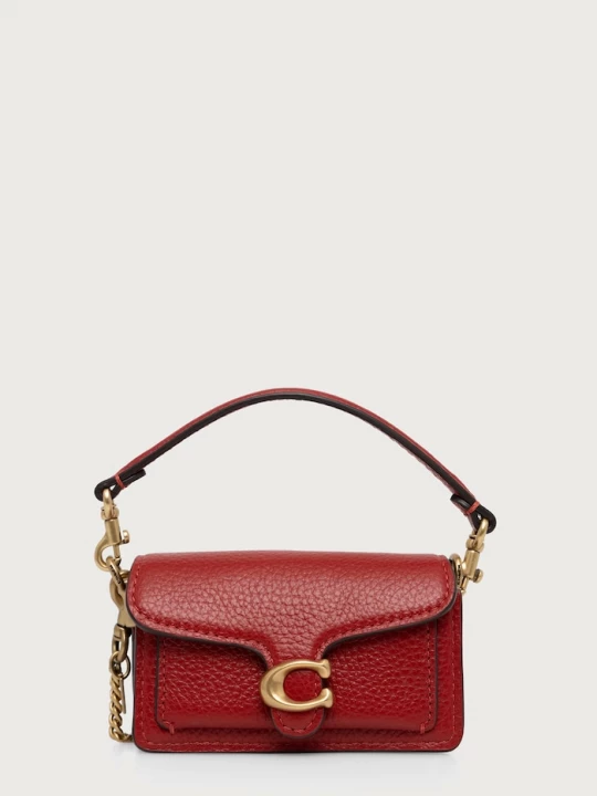 Obrázek produktu Coach klíčenka pánská kůžená Tabby Bag Charm červená