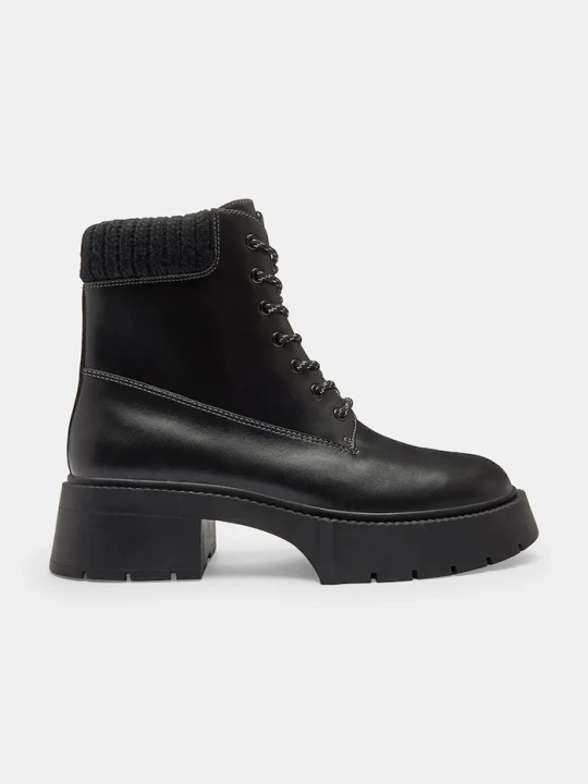 Obrázek produktu Coach Kožené kotníkové boty Coach Leah Platform černá
