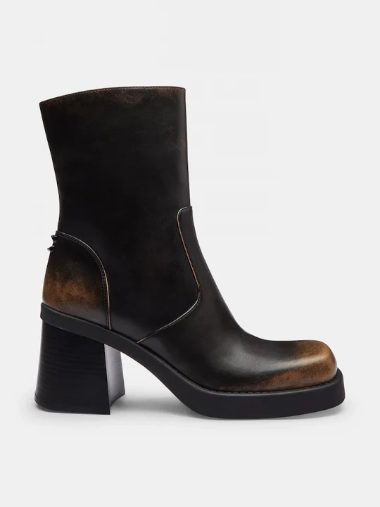 Obrázek produktu Coach Kožené kotníkové boty Coach Sculpted C Loved Leather Bootie černá