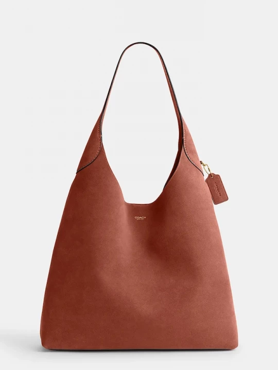 Obrázek produktu Coach nákupní taška dámská semišová Suade Brooklyn Shoulder Bag 39 hnědá
