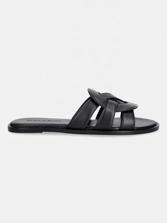 Obrázek produktu Coach pantofle dámské kožené Lena Leather Slide Sandal černá