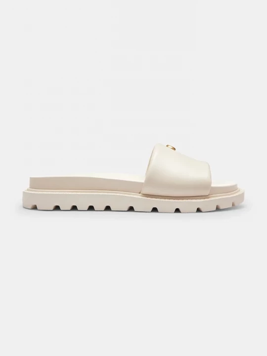 Obrázek produktu Coach pantofle na plochém podpatku dámské kožené Brynn Leather Slide Sandal