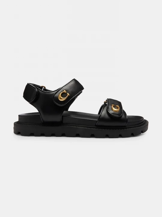 Obrázek produktu Coach sandály dámské kožené Brynn Leather Sandal černá