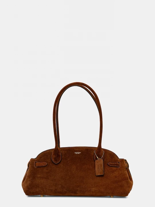 Obrázek produktu Coach Semišová kabelka Coach Empire Carryall Bag 34 hnědá