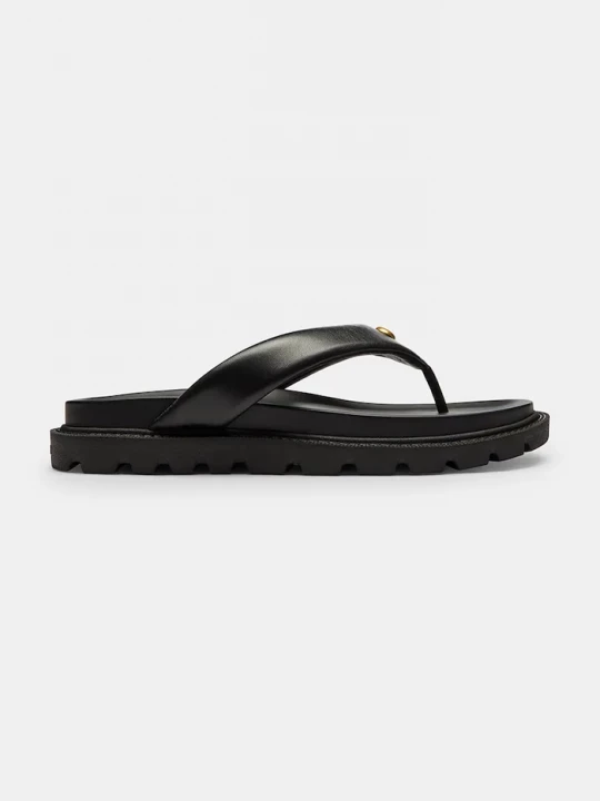 Obrázek produktu Coach žabky dámské kožené Brynn Leather Thong Sandal černá