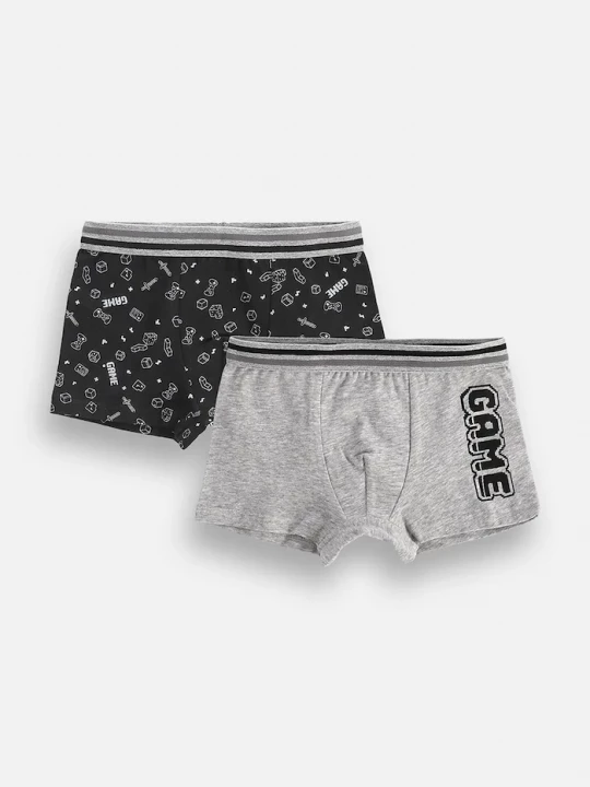 Obrázek produktu Coccodrillo boxerky dětské bavlněné s elastanem 2-pack černá