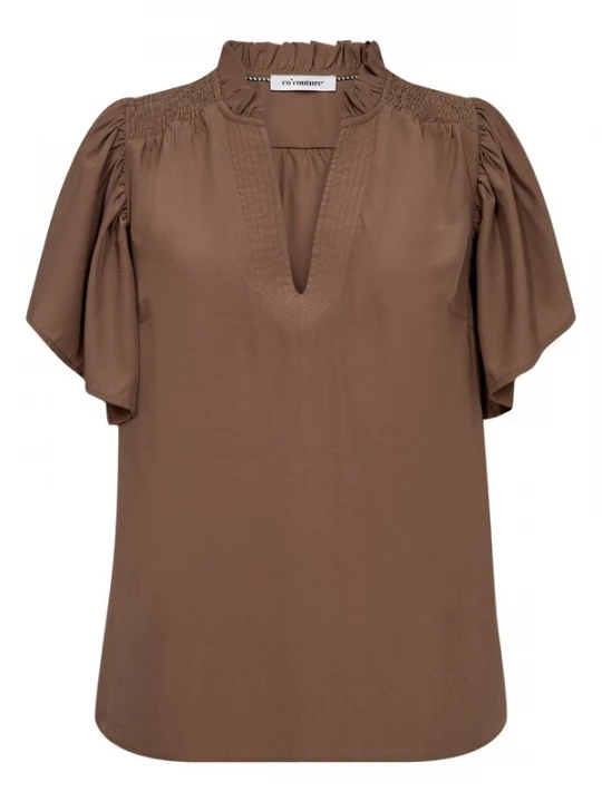 Obrázek produktu co'couture Halenka 'ToraCC Frill V' hnědá