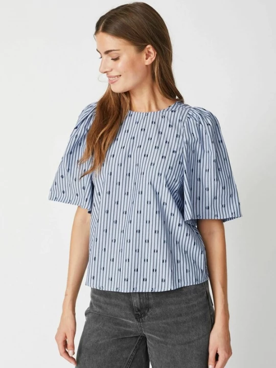 Obrázek produktu co'couture Halenka 'Trixie' modrá / bílá