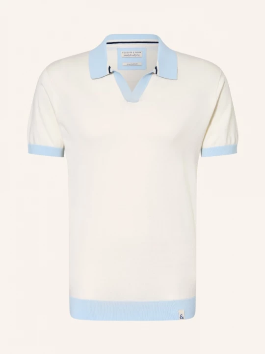 Obrázek produktu Colours & Sons Pletené Polo Tričko krémová / tmavě modrá