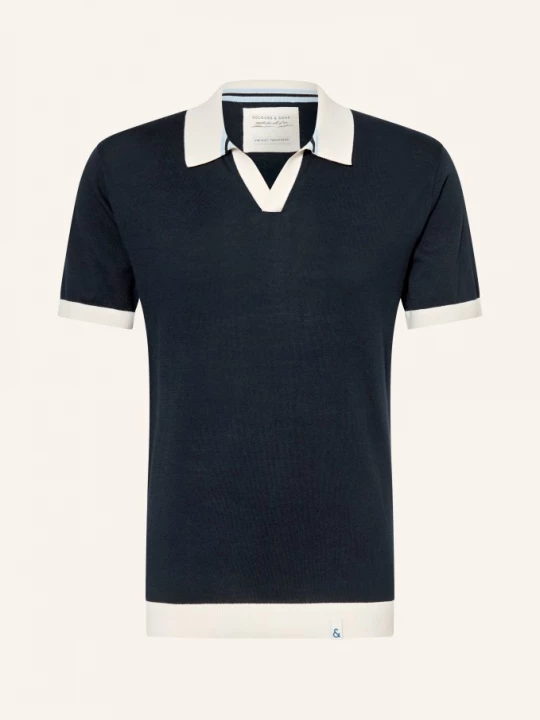 Obrázek produktu Colours & Sons Pletené Polo Tričko tmavě modrá / bílá
