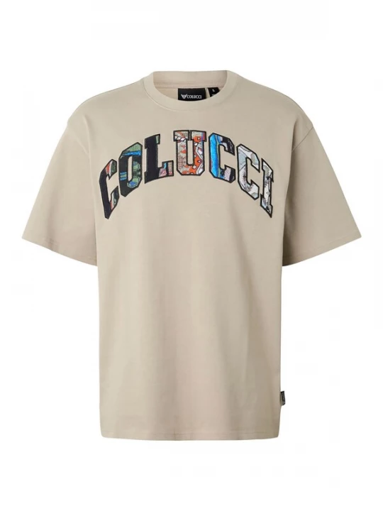 Obrázek produktu Colucci Tričko 'College Logo' azurová / režná / černá / bílá