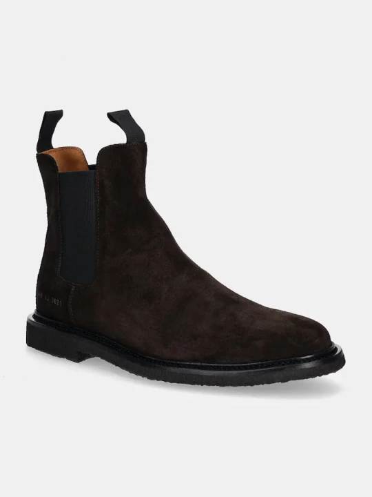 Obrázek produktu Common Projects Semišové kotníkové boty Common Projects Chelsea in Waxed Suede hnědá