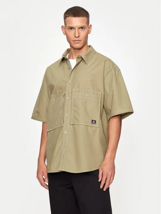 Obrázek produktu Converse Košile Wordmark Utility Shirt 10026433-A02 Khaki Regular Fit