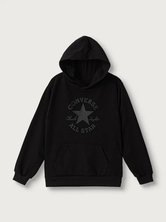 Obrázek produktu Converse mikina s kapucí dětská s bavlnou černá