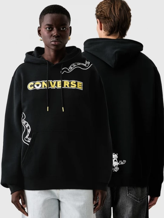 Obrázek produktu Converse mikina s kapucí s bavlnou x Minions & Monsters černá