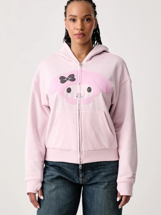 Obrázek produktu Converse oboustranná mikina dámská bavlnou x HELLO KITTY růžová