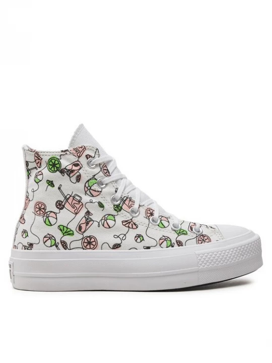 Obrázek produktu Converse Plátěnky Chuck Taylor All Star Lift Platform Pink Lemonade A07561C Bílá