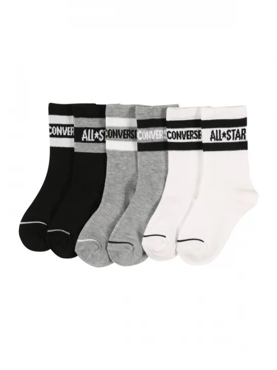 Obrázek produktu CONVERSE Ponožky 'Wordmark'  šedý melír / černá / bílá