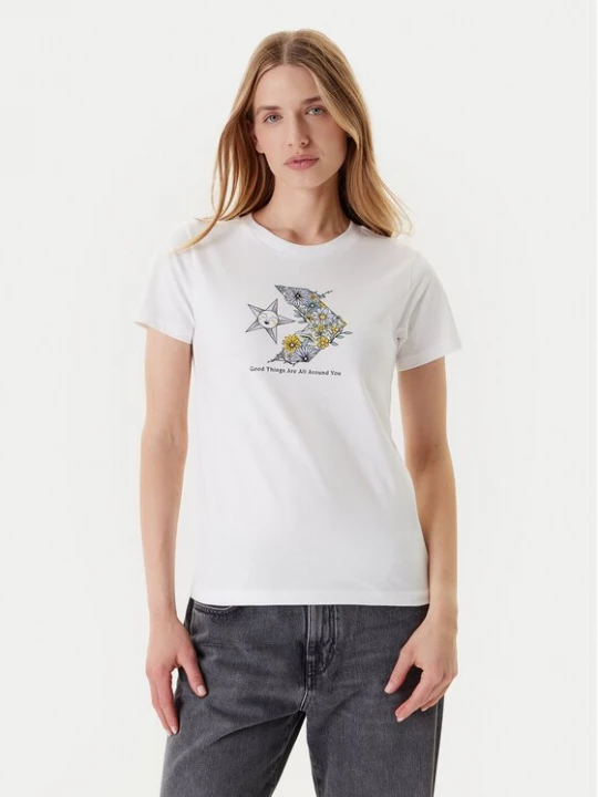 Obrázek produktu Converse T-Shirt Nature Star Chevron 10027752-A02 Bílá Regular Fit