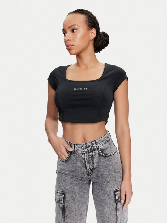 Obrázek produktu Converse Top W Wordmark Corset Top 10026506-A01 Černá Slim Fit
