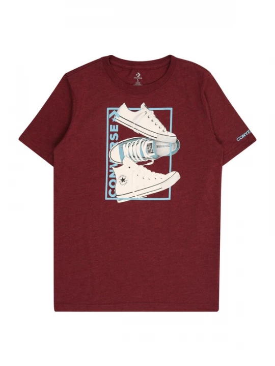 Obrázek produktu CONVERSE Tričko '3 SHOE' světlemodrá / bordó / bílá