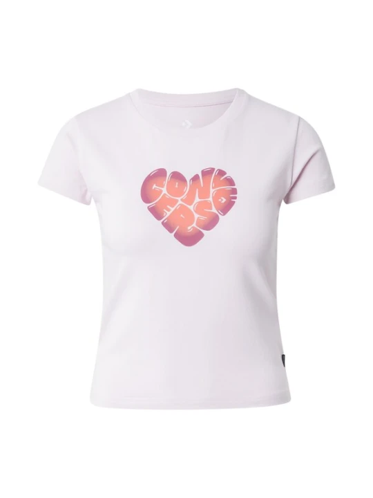 Obrázek produktu CONVERSE Tričko 'HEART' fialová / oranžová / růže