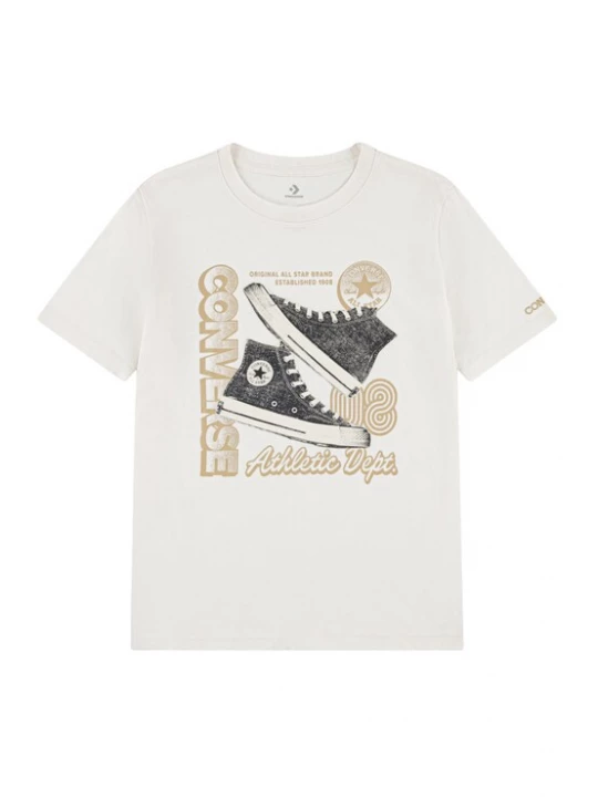 Obrázek produktu CONVERSE Tričko světle béžová / hnědá / černá