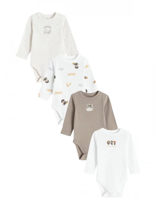 Obrázek produktu Cool Club Dupačky / body béžový melír / hnědá / offwhite