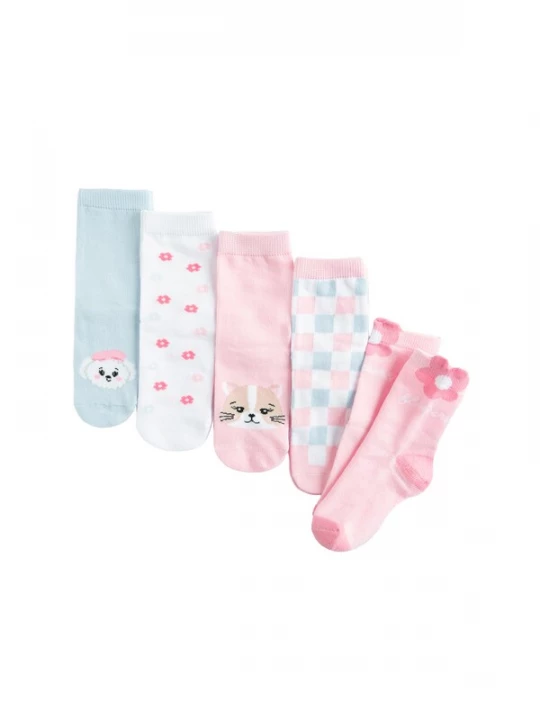 Obrázek produktu Cool Club Ponožky světlemodrá / světle růžová / offwhite