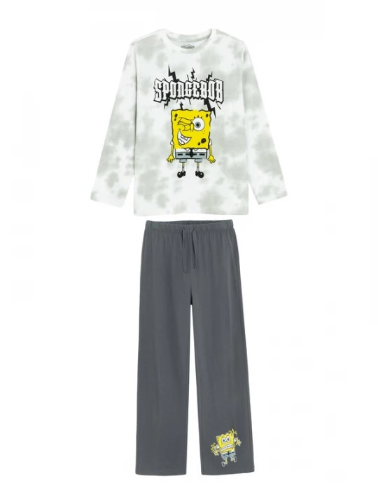 Obrázek produktu Cool Club Pyžamo 'SPONGEBOB' žlutá / šedá / světle šedá
