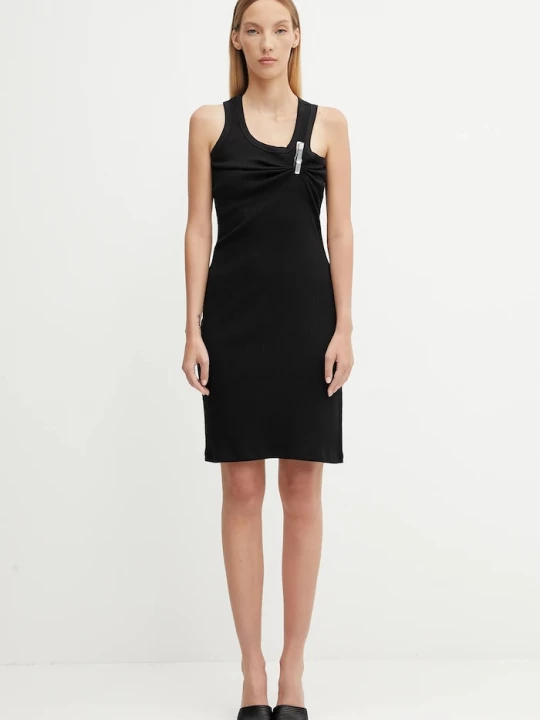 Obrázek produktu coperni Bavlněné šaty Coperni Washing Clip Rib Dress černá