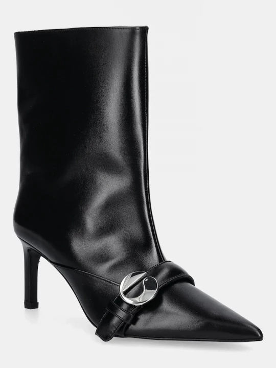 Obrázek produktu coperni Kožené kotníkové boty Coperni Ankle Heeled Belt Boots černá