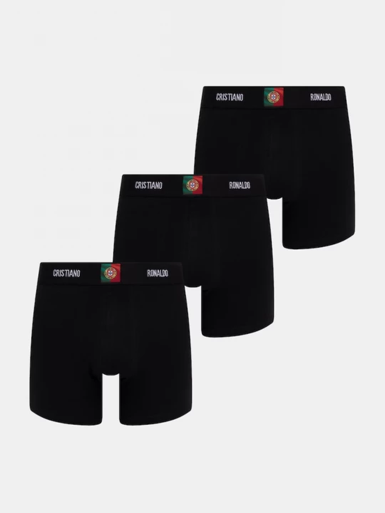Obrázek produktu CR7 Cristiano Ronaldo boxerky pánské bavlnou x WORLD CUP 26 3-pack černá