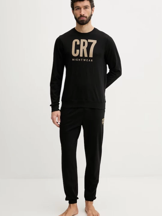 Obrázek produktu CR7 Cristiano Ronaldo dvoudílné pánské bavlněné pyžamo černá