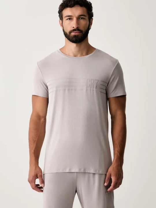 Obrázek produktu CR7 Cristiano Ronaldo dvoudílné pyžamo pánské modalem x MODAL CONCEPT béžová