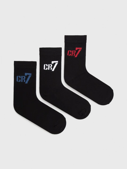 Obrázek produktu CR7 Cristiano Ronaldo ponožky dětské 3-pack černá