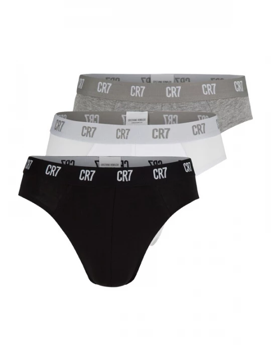 Obrázek produktu CR7 - Cristiano Ronaldo Slipy  šedý melír / černá / bílá